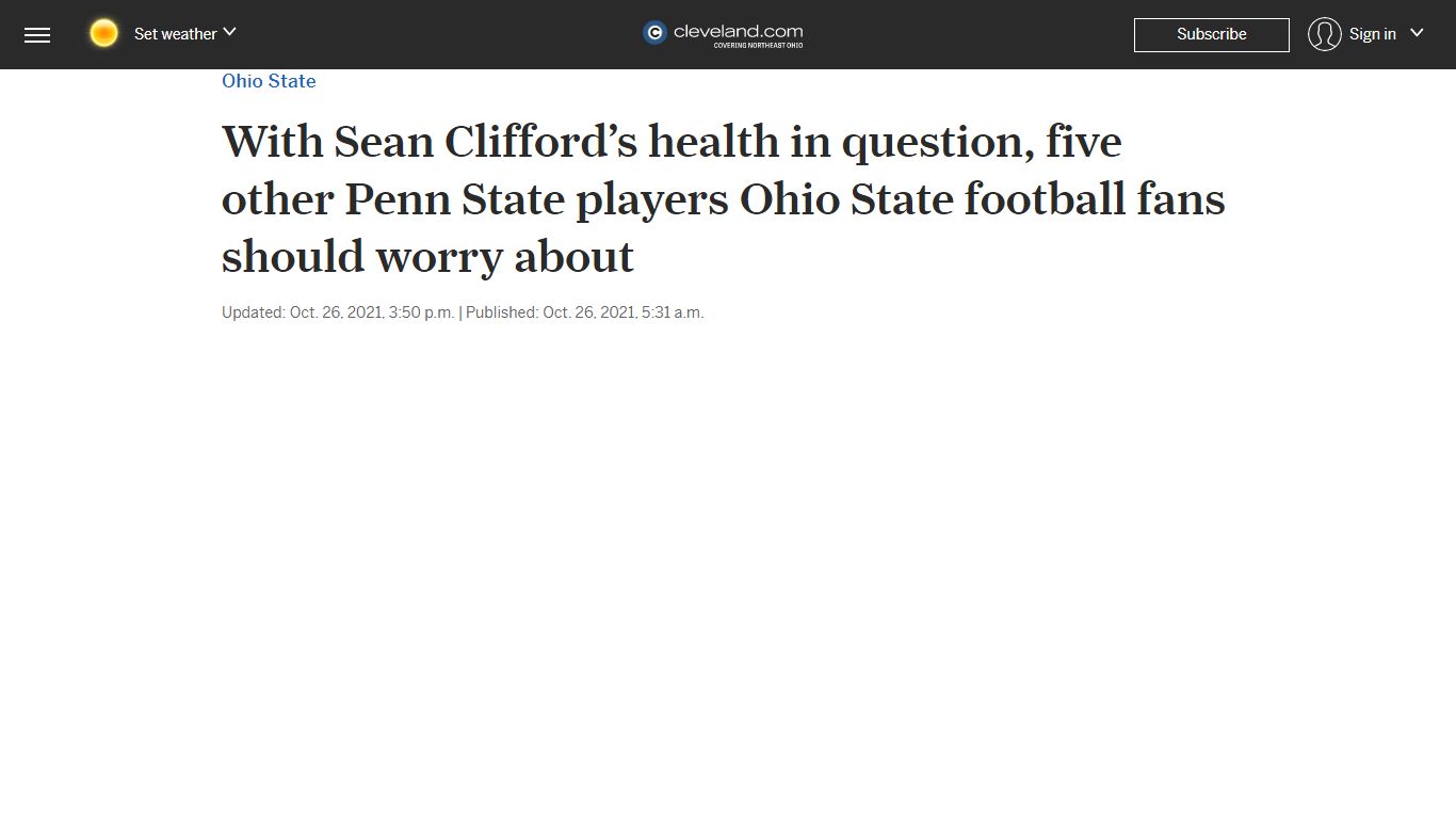 With Sean Clifford’s health in question, five other Penn State players ...