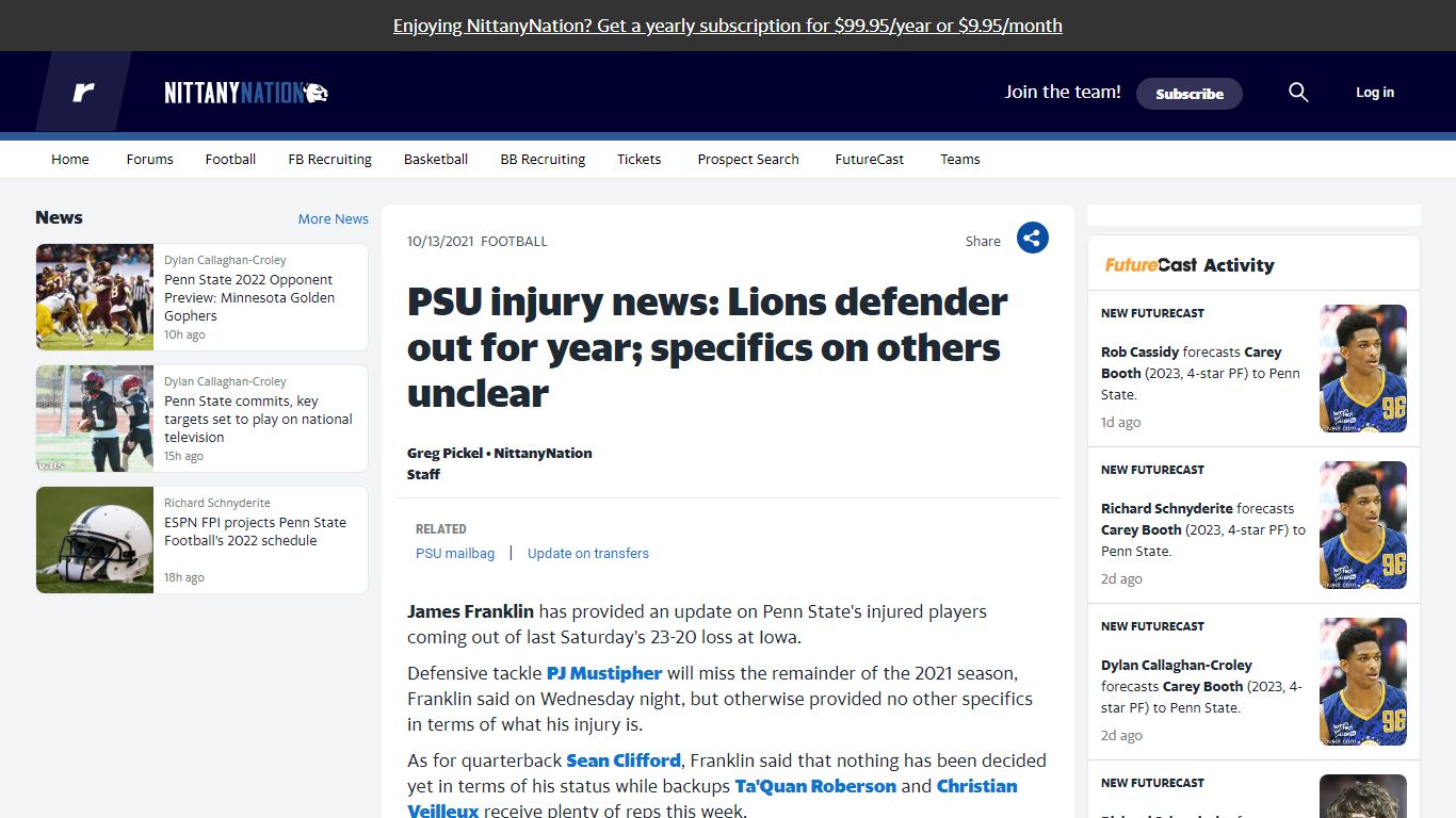 James Franklin provides first Penn State football injury updates on ...